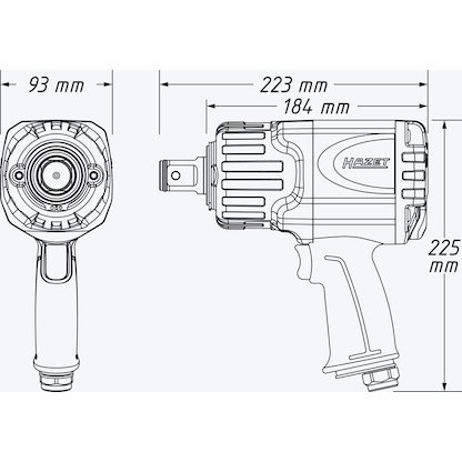 Artikelbild 2 für HAZET 9014TT Twin Turbo Druckluft-Schlagschrauber, Artikelnummer 582728