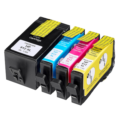 Artikelbild 3 für office discount schwarz, cyan, magenta, gelb Druckerpatronen kompatibel zu HP 912XL (3YP34AE), 4er-Set, Artikelnummer 577058