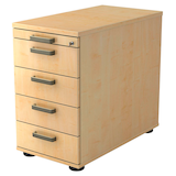 Artikelbild 1 für HAMMERBACHER SC50 Standcontainer ahorn 5 Auszüge 42,8 x 80,0 x 72,0 - 76,0 cm, Artikelnummer 860072