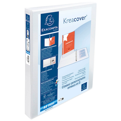 Artikelbild 2 für Exacompta Kreacover Ringbuch 2-Ringe weiß 4,7 cm DIN A4, 1 St., Artikelnummer 681241