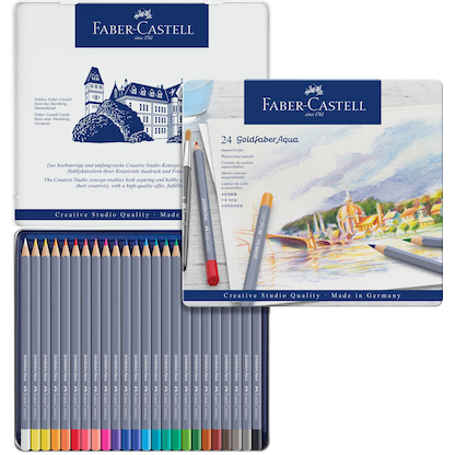 Artikelbild 2 für FABER-CASTELL Goldfaber Aqua Aquarellstifte farbsortiert, 24 St., Artikelnummer 491769