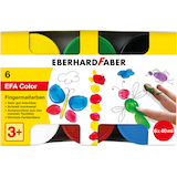 Artikelbild 1 für 6 EBERHARD FABER EFA Color Fingerfarben farbsortiert 6x 40,0 ml, Artikelnummer 419362