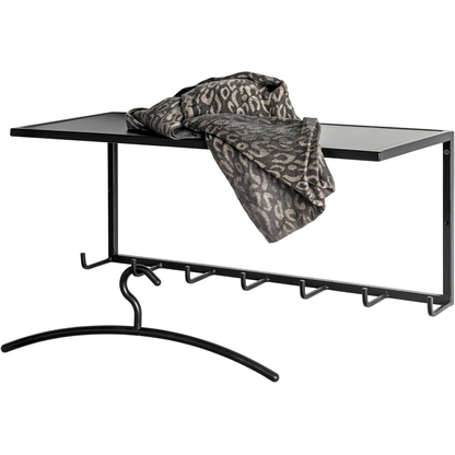 Artikelbild 3 für HAKU Möbel Wandgarderobe 25511 schwarz Metall 7 Haken 60,0 x 25,0 cm, Artikelnummer 799542