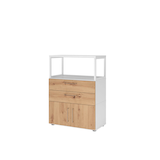 Artikelbild 1 für HAMMERBACHER Regalschrank FlexWall, VFW38K1RG/W/R/BS weiß, asteiche 80,0 x 40,0 x 109,8 cm, Artikelnummer 950091