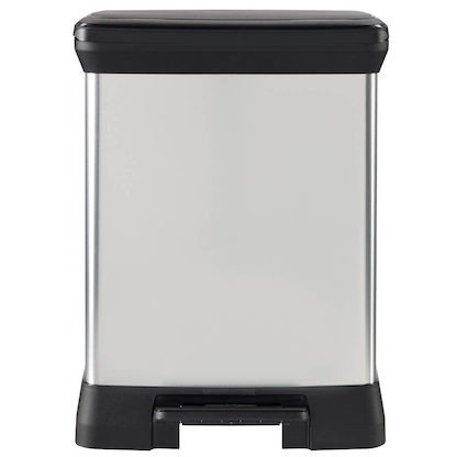 Artikelbild 4 für curver DECOBIN DUO Mülltrenner 10,0 + 18,0 l silbermetallic, Artikelnummer 701115