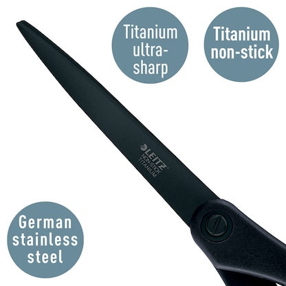 Artikelbild 5 für AKTION: LEITZ Antihaftschere Titanium schwarz 20,5 cm mit Prämie nach Registrierung, Artikelnummer 844623
