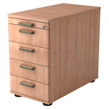 Artikelbild 1 für HAMMERBACHER SC50 Standcontainer nussbaum 5 Auszüge 42,8 x 80,0 x 72,0 - 76,0 cm, Artikelnummer 859506
