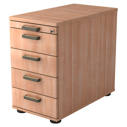 Artikelbild für HAMMERBACHER SC50 Standcontainer nussbaum 5 Auszüge 42,8 x 80,0 x 72,0 - 76,0 cm, Artikelnummer 859506