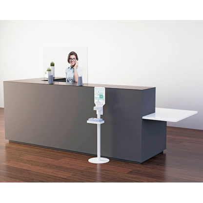 Artikelbild 2 für PAPERFLOW Desinfektionsspender stehend PUGHG.13 weiß Stahl 1,0 l, Artikelnummer 202842