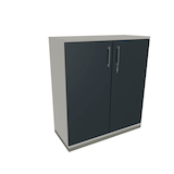 Artikelbild 1 für fm Aktenschrank Oldenburg, 4260649681060 weiß, lavagrau 2 Fachböden 100,0 x 44,2 x 113,3 cm, Artikelnummer 405181