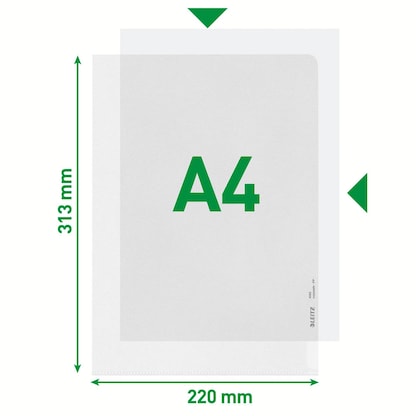Artikelbild 13 für 100 LEITZ Sichthüllen 4060 DIN A4 transparent genarbt 0,17 mm, Artikelnummer 154161