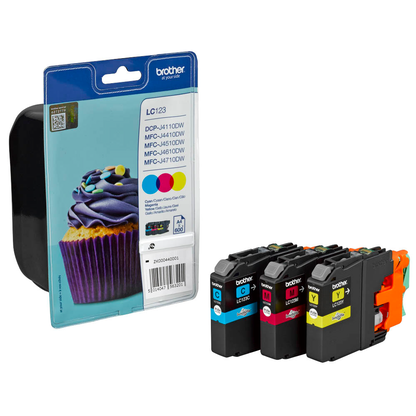 Artikelbild 2 für brother LC-123C/M/Y cyan, magenta, gelb Druckerpatronen, 3er-Set, Artikelnummer 889451