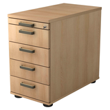 Artikelbild 1 für HAMMERBACHER SC50 Standcontainer eiche 5 Auszüge 42,8 x 80,0 x 72,0 - 76,0 cm, Artikelnummer 860357