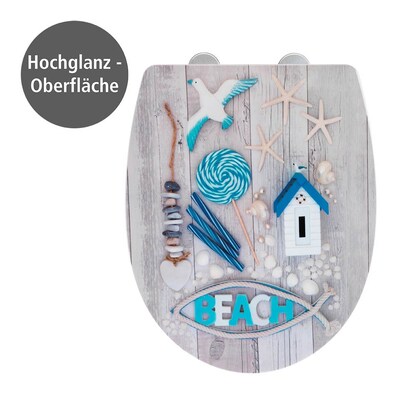 Artikelbild 3 für WENKO WC-Sitz mit Absenkautomatik Premium WC-Sitz grau, blau, Artikelnummer 813184