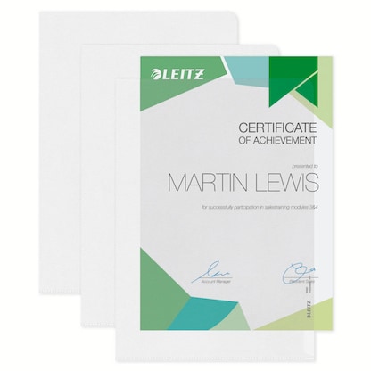 Artikelbild 16 für 100 LEITZ Sichthüllen 4060 DIN A4 transparent genarbt 0,17 mm, Artikelnummer 154161