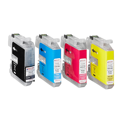 Artikelbild 3 für edding EDD-449 schwarz, cyan, magenta, gelb Druckerpatronen kompatibel zu brother LC-123BK/C/M/Y, 4er-Set, Artikelnummer 420594
