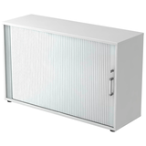 Artikelbild 1 für HAMMERBACHER 1732S Rollladenschrank weiß, silber 1 Fachboden 120,0 x 40,0 x 74,8 cm, Artikelnummer 861258