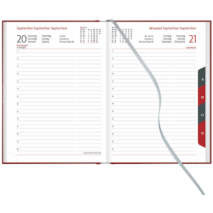 Artikelbild 3 für Lediberg Buchkalender Tagesplaner 2026 rot, Artikelnummer 550941