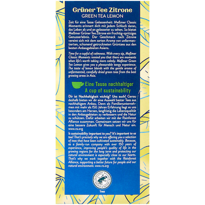 Artikelbild 7 für Meßmer Grüner Tee Zitrone Tee 25 Portionen, Artikelnummer 607519