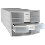 Artikelbild 1 für HAN Schubladenbox Impuls transparent 1012-63, DIN A4 mit 4 Schubladen, Artikelnummer 689067