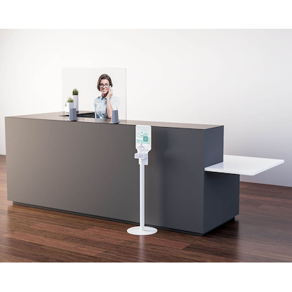 Artikelbild 2 für PAPERFLOW Desinfektionsspender stehend PUGH.13 weiß Stahl 1,0 l, Artikelnummer 202827