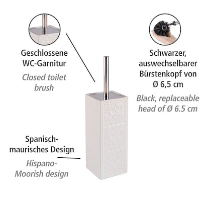 Artikelbild 2 für WENKO WC-Garnitur Cordoba weiß Stein, Artikelnummer 529814