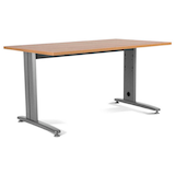 Artikelbild 1 für rocada METAL Schreibtisch eiche rechteckig, T-Fuß-Gestell grau 160,0 x 80,0 cm, Artikelnummer 117529