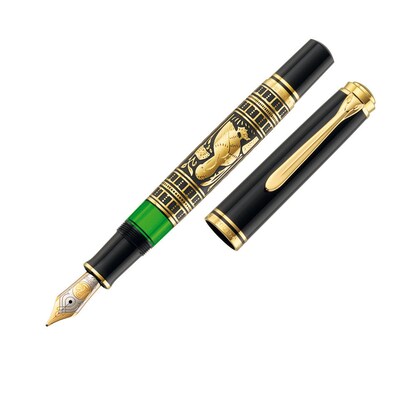 Artikelbild 5 für Pelikan Toledo M900 Kolbenfüller schwarz-gold F (fein), Artikelnummer 411381