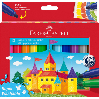 Artikelbild 16 für FABER-CASTELL Jumbo Super Washable Filzstifte farbsortiert, 12 St., Artikelnummer 277958