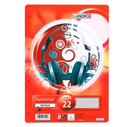 Artikelbild 7 für LANDRÉ® Ringbucheinlagen A4 kariert, 50 Blätter, Artikelnummer 298659