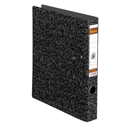 Artikelbild 2 für bene Hartpappe Ordner schwarz marmoriert Karton 4,5 cm DIN A4, Artikelnummer 415182