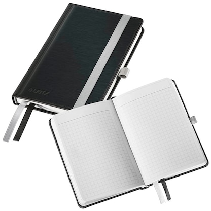 Artikelbild 9 für LEITZ Notizbuch DIN A6 kariert, satin schwarz Hardcover 160 Seiten, Artikelnummer 290135