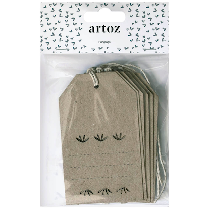 Artikelbild 2 für artoz Geschenkanhänger weiß aus Kraftpapier mit Blumenstanzung 6 St., Artikelnummer 129118