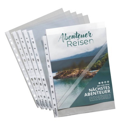 Artikelbild 1 für 100 office discount Prospekthüllen DIN A4 glasklar glatt 0,08 mm, Artikelnummer 540351
