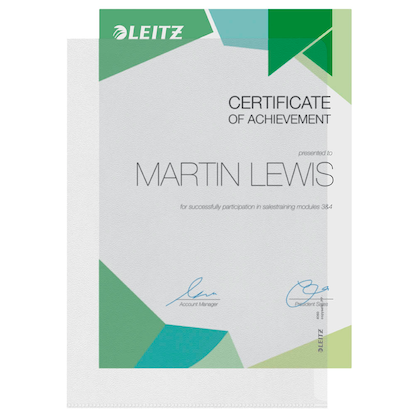 Artikelbild 10 für 100 LEITZ Sichthüllen 4060 DIN A4 transparent genarbt 0,17 mm, Artikelnummer 154161