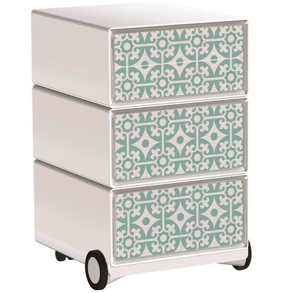 Artikelbild für PAPERFLOW easyBox Vintage Rollcontainer weiß, bunt 4 Auszüge 39,0 x 43,6 x 64,2 cm, Artikelnummer 214469