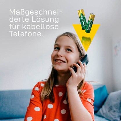 Artikelbild 3 für 2 VARTA Akkus RECHARGE ACCU Phone Micro AAA 800 mAh, Artikelnummer 495119
