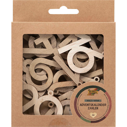 Artikelbild für folia Adventskalenderzahlen natur, Artikelnummer 369369