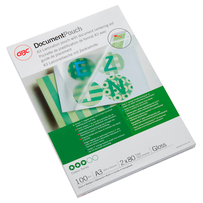 Artikelbild 2 für 100 GBC Laminierfolien glänzend für A3 80 micron, Artikelnummer 437267