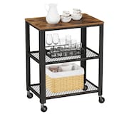 Artikelbild 1 für VASAGLE Servierwagen braun, schwarz 60,0 x 40,0 x 77,5 cm, Artikelnummer 438798