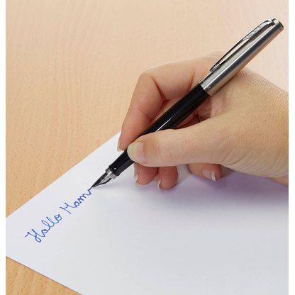 Artikelbild 4 für PARKER Originals C.C Patronenfüller schwarz/silber M (mittel), Artikelnummer 275911