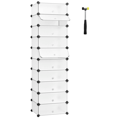 Artikelbild 2 für SONGMICS Schuhschrank, LPC10W weiß 43,0 x 31,0 x 173,0 cm, Artikelnummer 439598