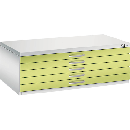 Artikelbild 4 für CP 7100 Planschrank clowngrün, lichtgrau 5 Schubladen 110,0 x 76,5 x 42,0 cm, Artikelnummer 682878
