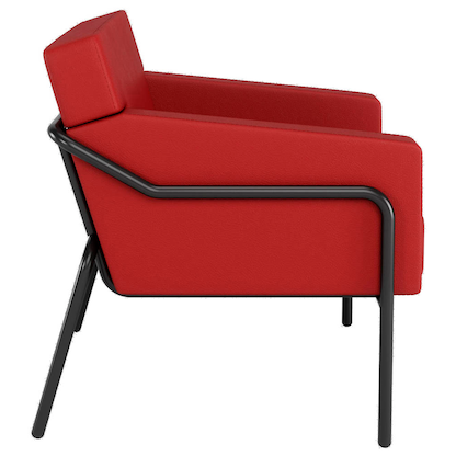 Artikelbild 2 für medso powered by PAPERFLOW Sessel MEDSO L rot schwarz Kunstleder, 1 St., Artikelnummer 522886