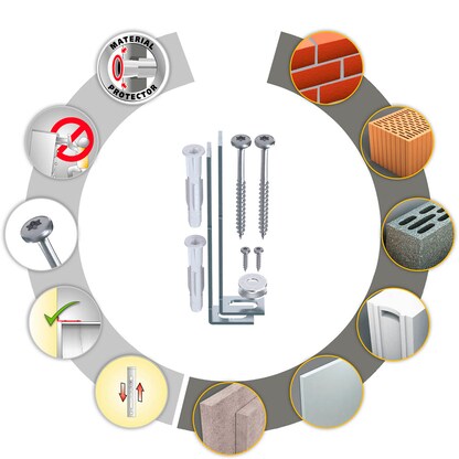 Artikelbild 3 für TOX Kipp Stopp 01160131 Möbel-Kippsicherung-Set, 24-teilig, Artikelnummer 560528