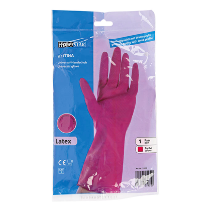 Artikelbild 2 für franz mensch unisex Gummihandschuhe Bettina pink Größe 10, 1 Paar, Artikelnummer 201103