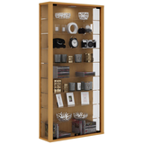Artikelbild 1 für VCM my home Vitrosa Maxi Vitrine buche 8 Fachböden mit Beleuchtung, Artikelnummer 781106