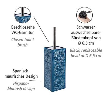 Artikelbild 2 für WENKO WC-Garnitur Cordoba blau Stein, Artikelnummer 529192