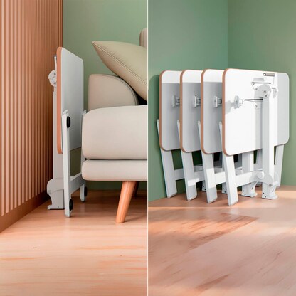 Artikelbild 17 für AKTION: LEITZ Ergo Compact höhenverstellbarer Schreibtisch weiß rechteckig abgerundet, T-Fuß-Gestell weiß 65,0 x 46,0 cm + GRATIS 2x LEITZ Notizbuch DIN A6 kariert, Artikelnummer 718696