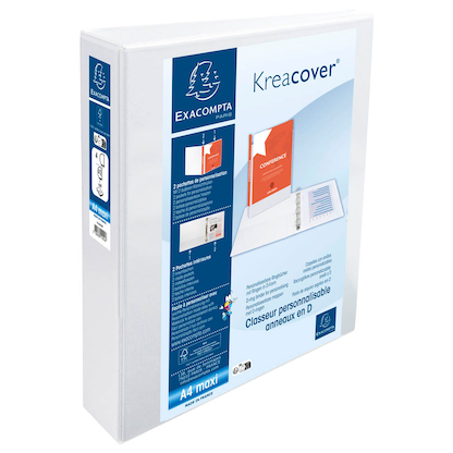 Artikelbild 2 für Exacompta Kreacover Ringbuch 4-Ringe weiß 7,5 cm DIN A4, 1 St., Artikelnummer 681258